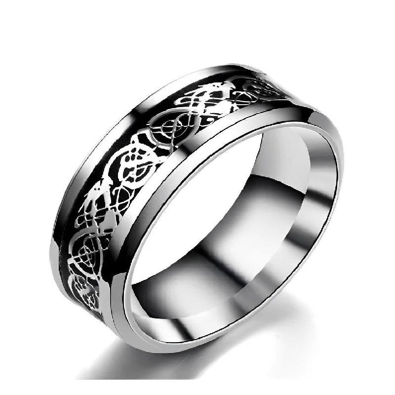 infinity engagement rings for women-Dragon Pattern Ring