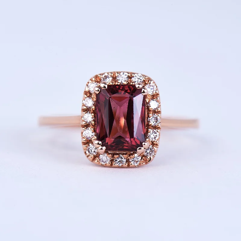 engagement rings for women-The Nina - 14K Tourmaline and Diamond Ring