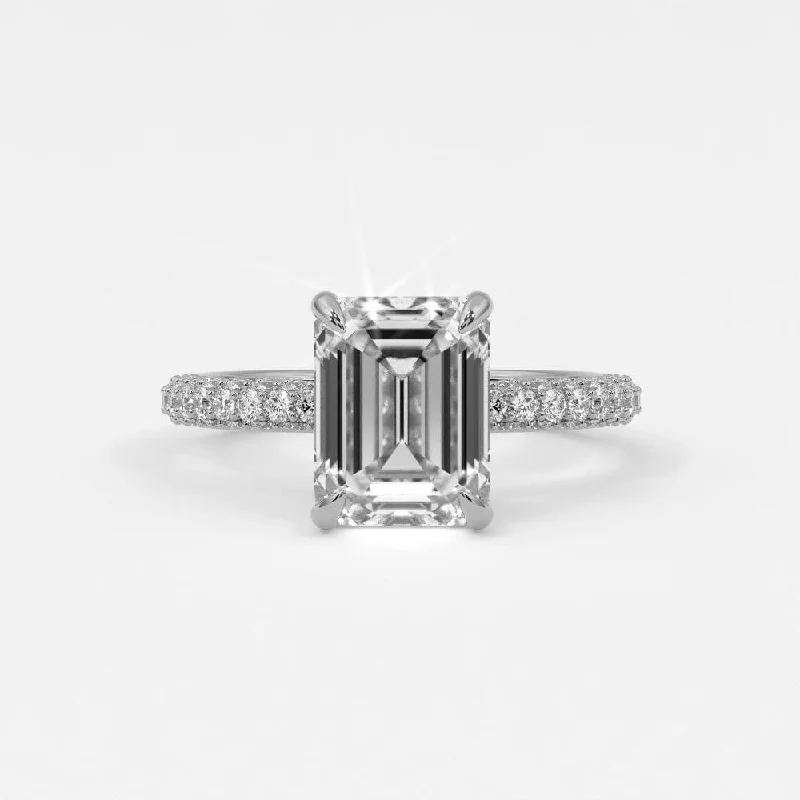 vintage inspired wedding rings for women-Emerald Cut Diamond Engagement Rings