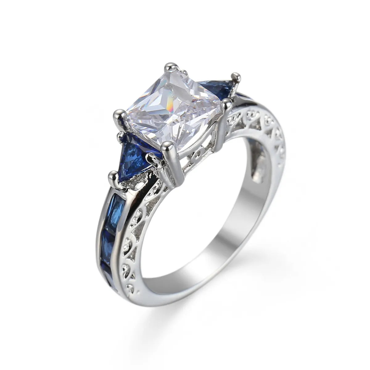 Platinum White Sapphire Blue