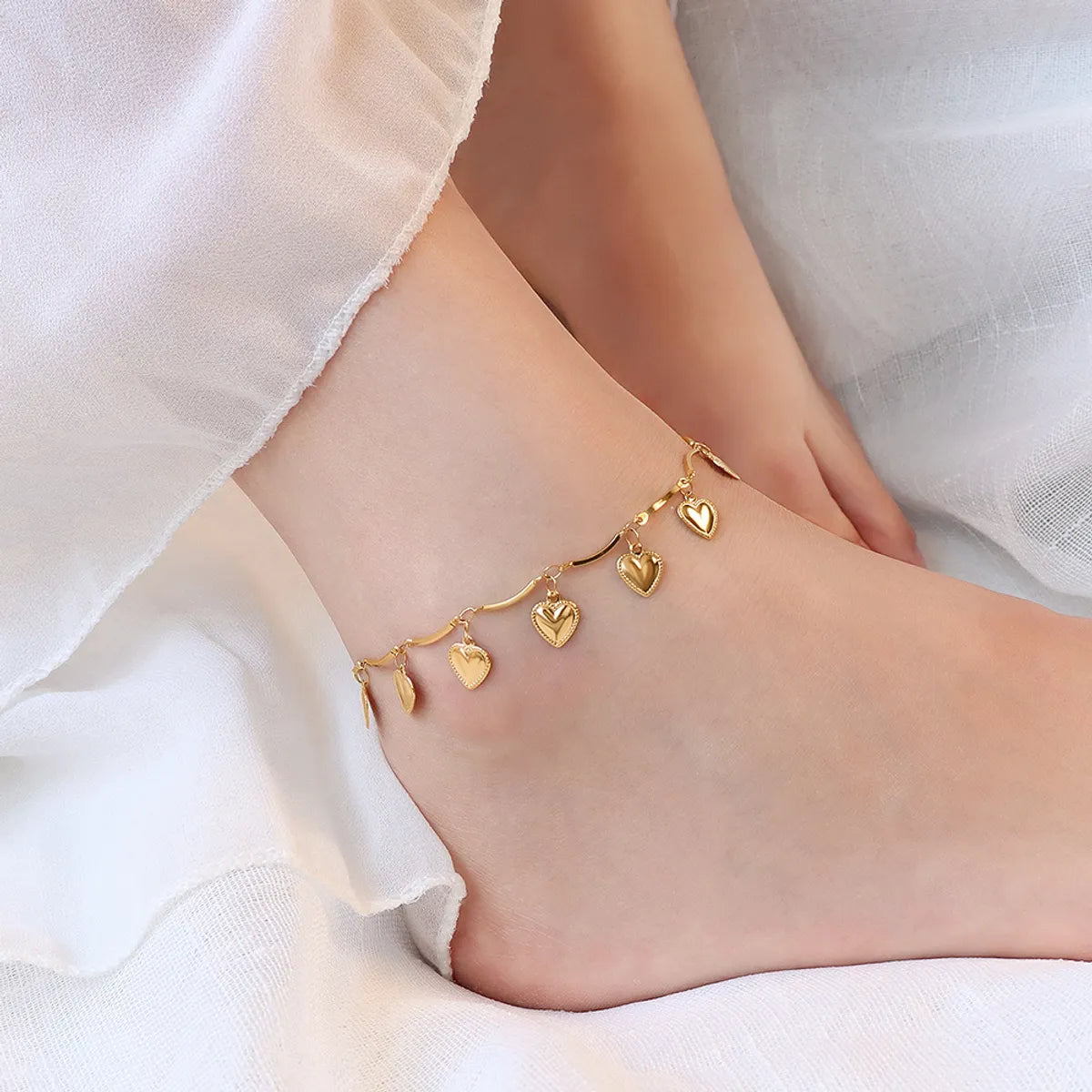 S110-Gold Love Anklet 20 + 5cm