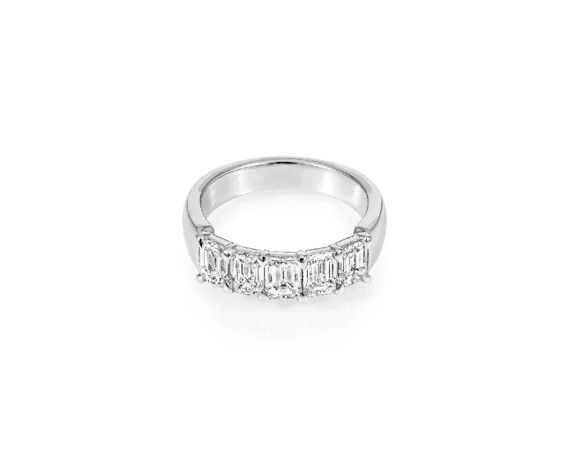 halo setting engagement rings for women-Emerald Cut Diamond Ring