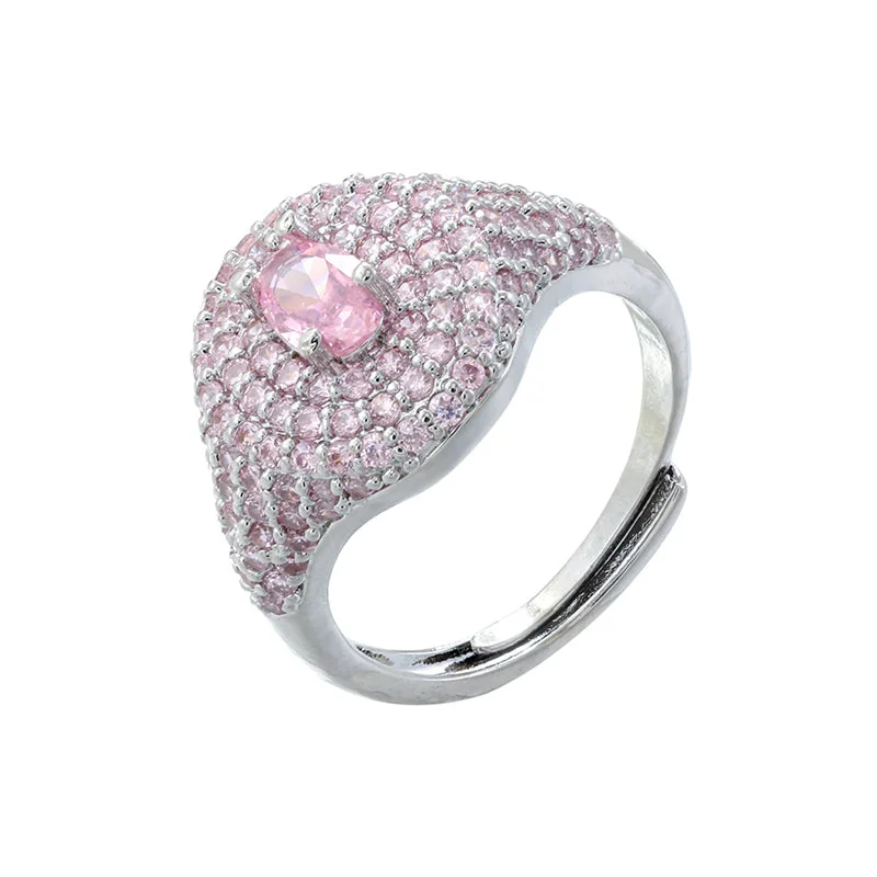 White Gold Color Pink Diamond