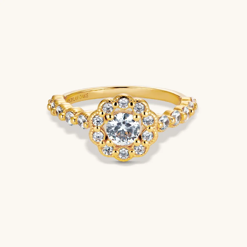 luxury engagement rings for women-Maya Diamond Ring in Gold