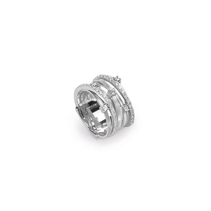 eternity rings for women-Marco Bicego Goa White Gold Ring AG277-B2-W