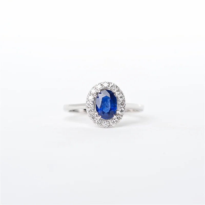 vintage inspired wedding rings for women-The Rachel - 18K Sapphire and Diamond Ring