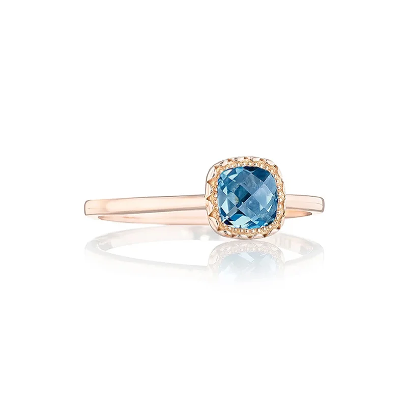 vintage rings for women-Tacori Crescent Embrace Sky Blue Topaz Ring