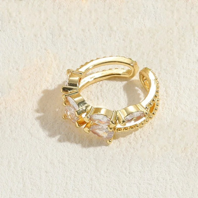 Water Drop Double-Layer Ring