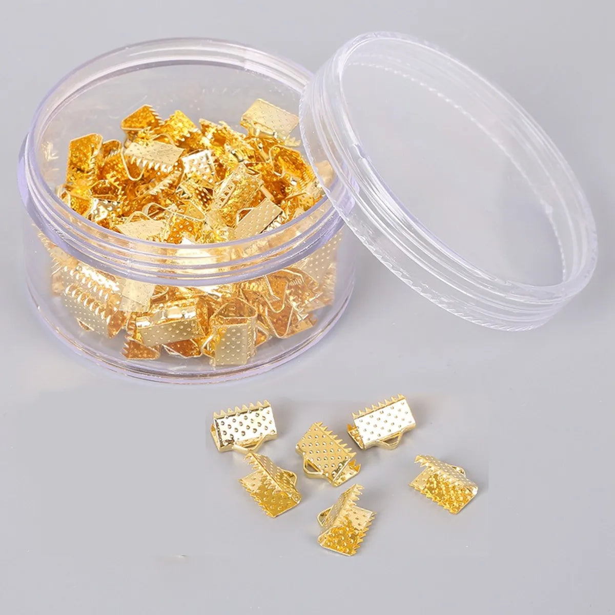 8x10mm Boxed [Gold Horse Mouth Clamp] 100 Pieces