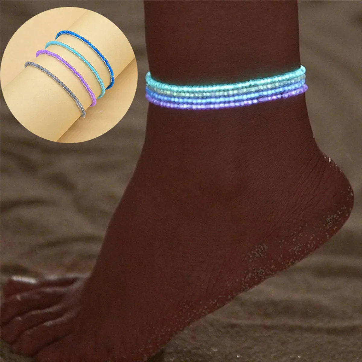 fashionable anklet for women-Hawaiian Vacation Simple Style Geometric Plastic Seed Bead Beaded Women'S Anklet