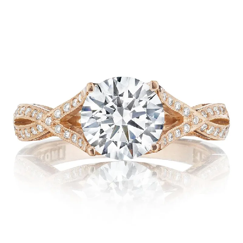 vintage three-stone engagement rings for women-Round Solitaire Engagement Ring