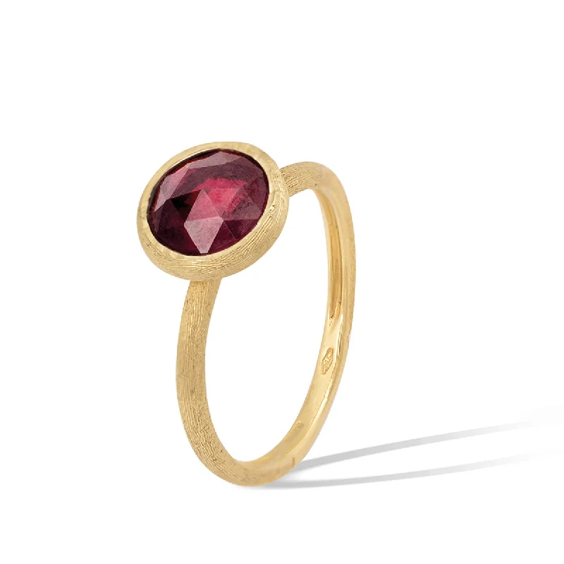 stackable wedding rings for women-Marco Bicego Jaipur Color Garnet Stackable Ring