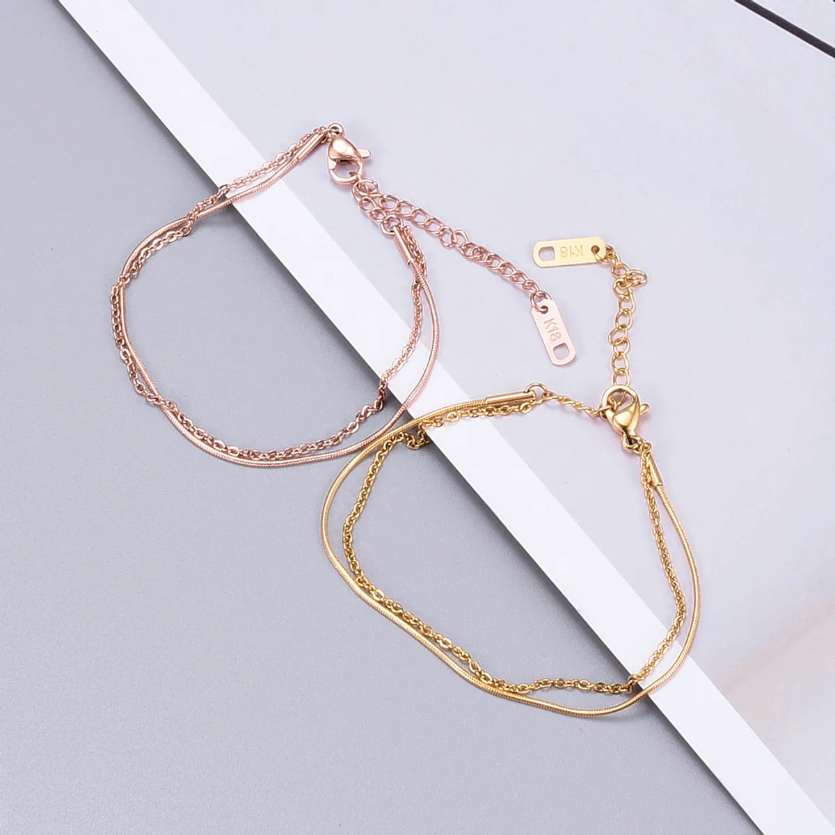 starfish anklet for women-Wholesale Jewelry Heart 304 Stainless Steel Titanium Steel No Inlaid 18K Gold Plated Plating Anklet