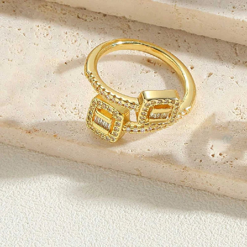 Square Zircon Ring-1