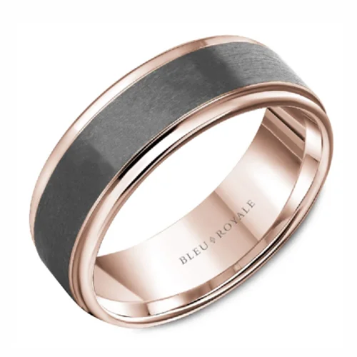 sapphire engagement rings for women-14K Rose Gold Brushed Tantalum