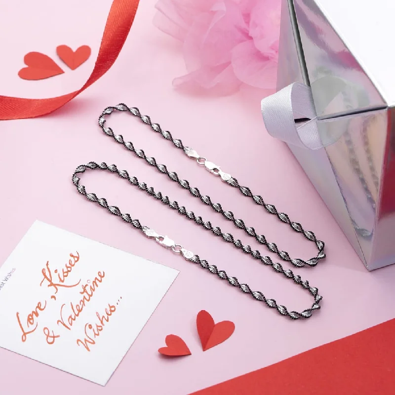 beaded anklet for women-Entangled in Love 925 Sterling Silver Anklet - Valentines Edition With Gift Box