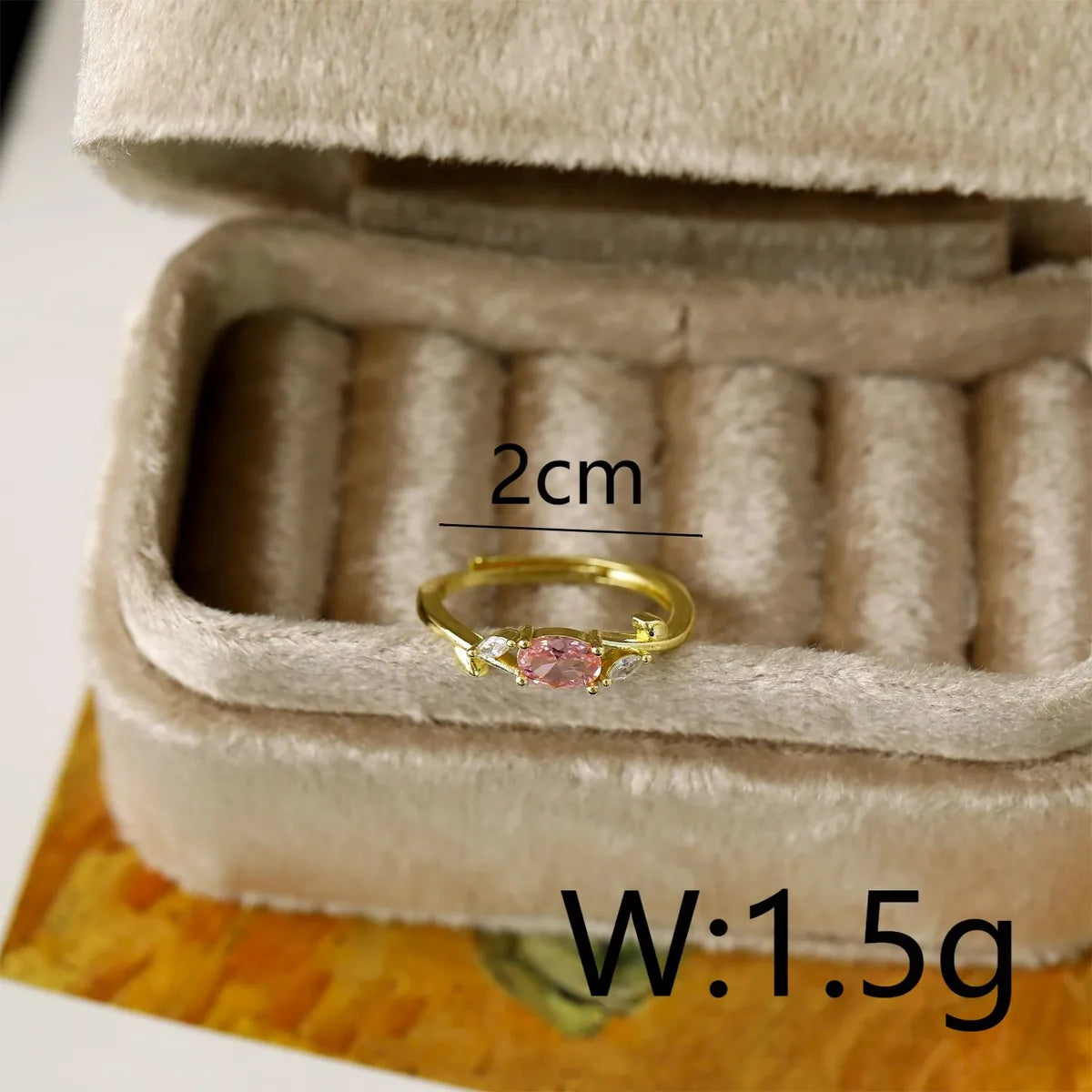 Pink Zirconium Ring