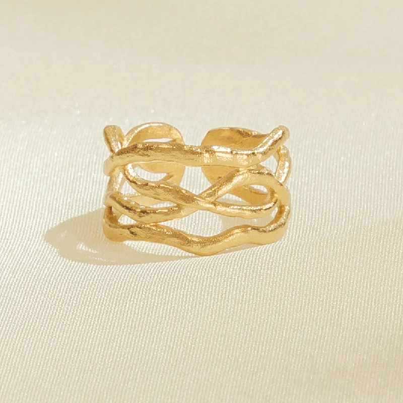 antique gold rings for women-Olea Ring